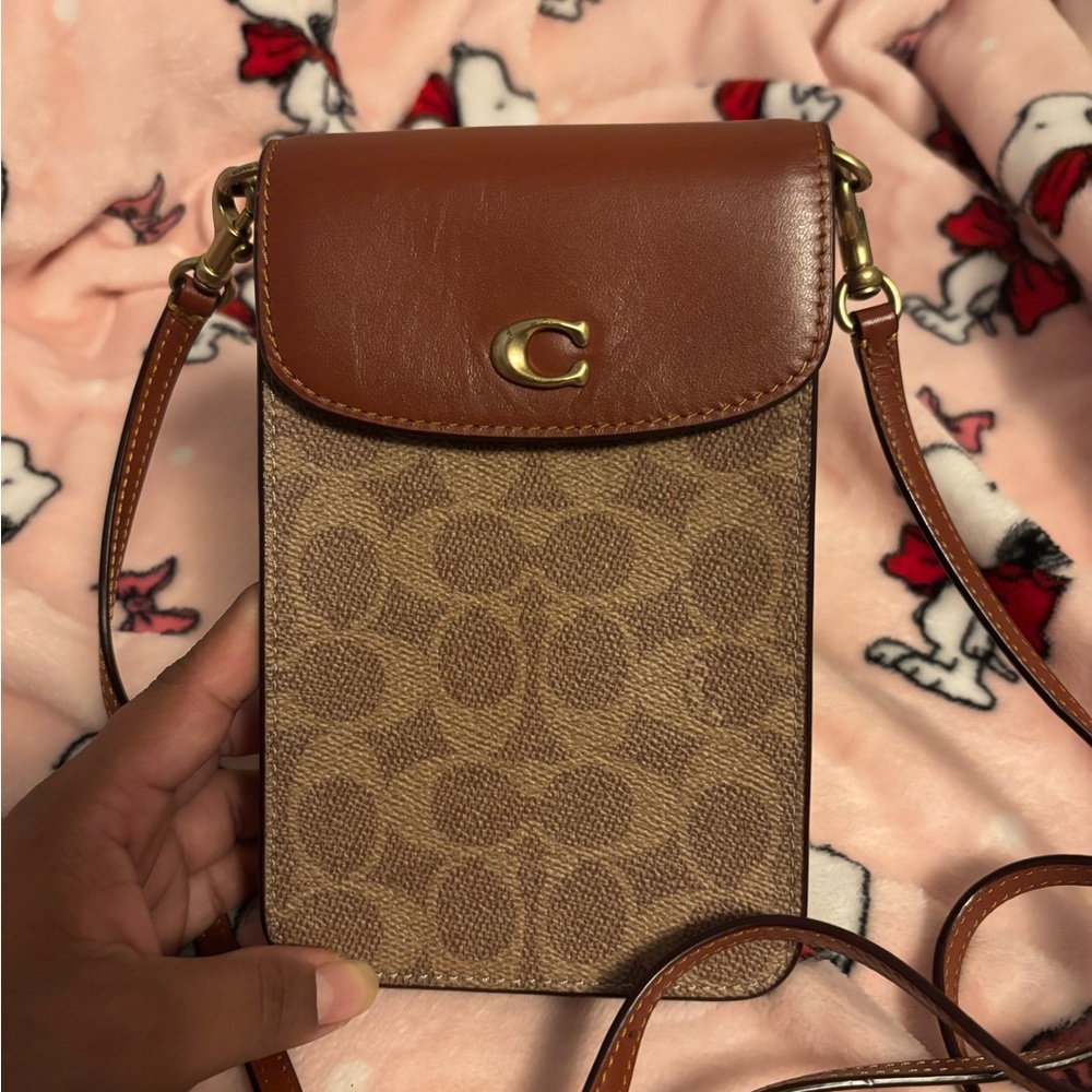 Coach Tan and Brown Crossbody Bag